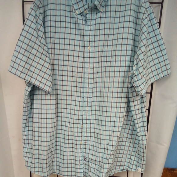 Daniel Cremieux Classics Men's 4XT Blue White Plaid Short Sleeve Button Up - Picture 6 of 7